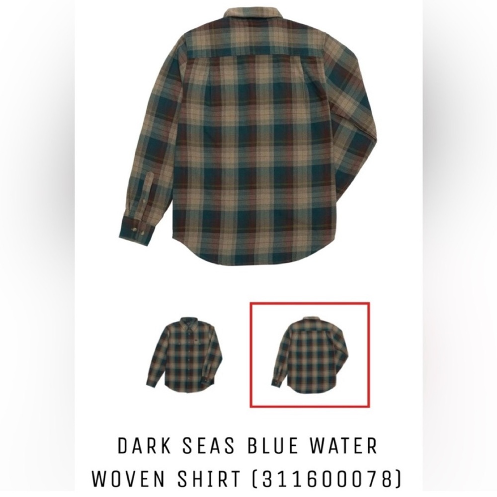 Dark Seas Flannel Button Up- NWT - Picture 8 of 10